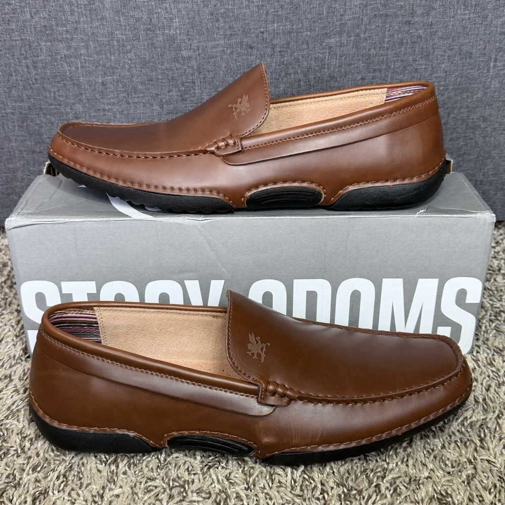 Stacy Adams Del Moc Toe Loafer Summer Driving Shoes Men's Sz 11 Brown 25533-200